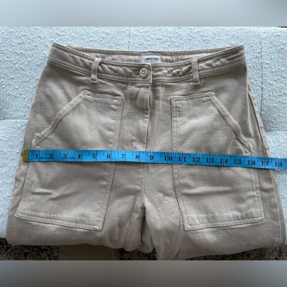 Aritzia Wilfred Free Modern Utility High Rise Straight Leg Tan Pants Size 4 - Picture 7 of 9